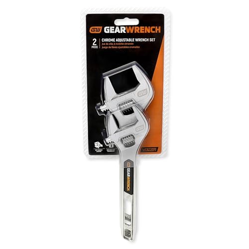 GEARWRENCH 2 Piece Chrome Adjustable Wrench Set | 89750 - style: 2-Piece Kit