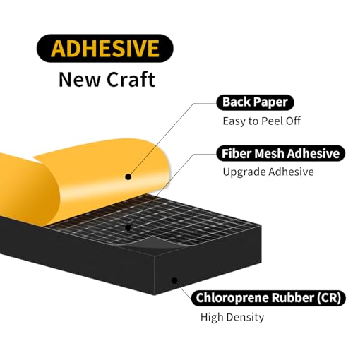 Weather Stripping,High Density CR,Strong Adhesive,1 in x 1/2 in x 26Ft - color: Black, size: 1 in x 1/2 in x 26 ft
