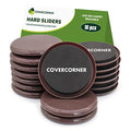Furniture Sliders for Carpet 16 PCS - 3 1/2" Brown - size: 16 PCS 3 1/2 inch Brown