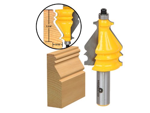 YONICO Architectural Molding Router Bit (16135 - 1-3/4" CL - 13/32" CD - 1/2" Shank) - style: 16135 - 1-3/4" CL - 13/32" CD - 1/2" Shank