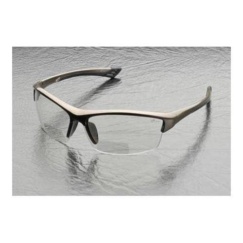Elvex DeltaPlus Bifocal Safety Glasses RX-350, +1.5 Diopter (WELRX350C15) | ANSI Compliant, Inside/Outside, Anti-Fog & Anti-Scratch Coating, Polycarbonate Dual Lens, Clear Lenses, Metallic Brown Frame - color: Clear, size: 1.5 Diopter, style: 1.5 Diopter