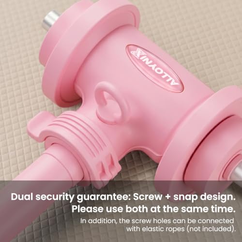 Pink Dumbbell to Barbell Converter 2.0 for Women – Transform Dumbbells into Barbell Set for Women, with Anti-Slip Foam Grip, Steel Clamp & 200LB Max Capacity, Compatible with Standard Dumbbells