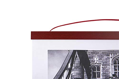Benjia Picture Frame, Wood, Magnetic, 10x1 inches, Mahogany - color: Mahogany, size: 10L" x 0.7W"