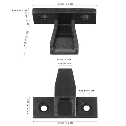 TEHAUX Quick Fitting Furniture Panel, 10pcs Push-on Fitting Nylon False Front Cabinet Clips with Screws Mounting Hardware Cabinet Panel Installation Clip for Furniture (Black) Location Clips