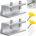 Window Locks,2Pack Bulk Sliding Security Window Lock with Key Silver - size: 2 Pack