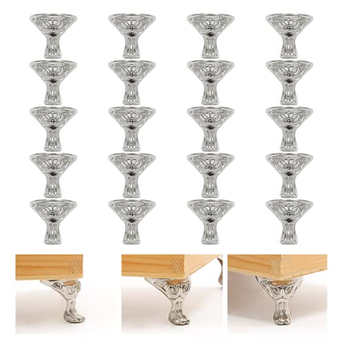 Zorfeter 20 Pcs Antique Brass Box Legs, Silver - color: Silver, size: Style3