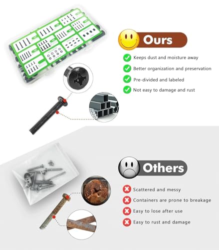 Universal TV Mounting Hardware Screw Kit Set with Box - M4 M5 M6 M8 Screws and Washers Spacers, Suitable for Most Brand televisions/Monitors
