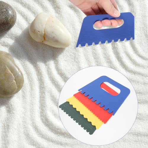 4 Pack Texture Tools for Plaster Plastic Paint Scraper Tool Art Paint Scrapers Kit Textured Art Tools Art Putty Scraper DIY Graffiti Oil Painting and Drawing Plaster Texture Tools for Texture Art on C
