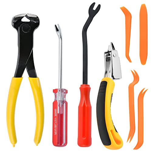 8 Pcs Upholstery and Construction Staple Remover, Tack and Nail Puller for Easily Removing All Kinds Staples, Carpet Remover for Furniture Floor Photo Frame Carton