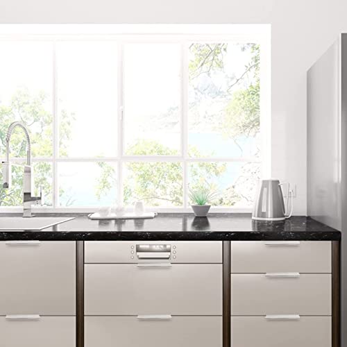 Rergy 10 Pack 5" Cabinet Pulls Black Finger Pulls for Cabinets - color: Black, size: Hole Center: 5in(128mm)