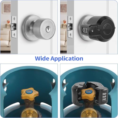 Door Knob Safety Cover Lock Child Proof Door Knob Lockout Device Cover - color: Black