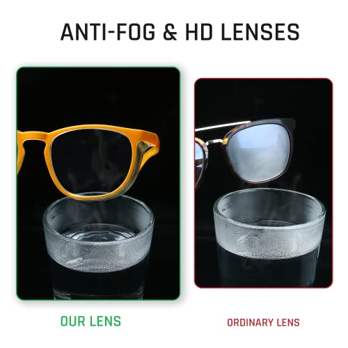 Stylish Safety Glasses, Clear Anti-Fog Anti-Scratch Protective Glasses For Men And Women - color: Egg Yellow