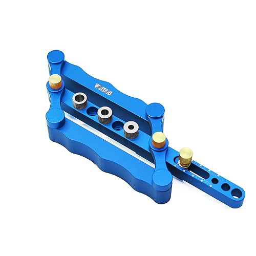 Self Centering Doweling Jig Punch Locator Dowel Jig Kit 1/4 3/8 5/16inch Drill Guide Sleeve Tool Blue