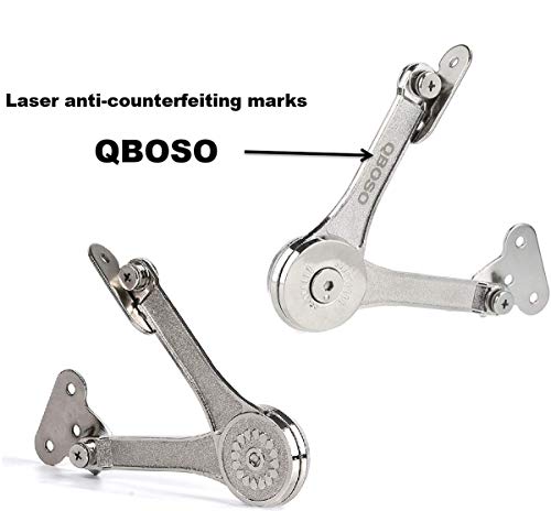 [4-Pack] Heavy Duty Lid Stay Hinges QBOSO Folding Lid Support Hinge,Perfect for Cabinet,Closet,Wardrobe or Toy Box 110 Degree Heavy Duty Style - color: Ferrari 4pcs