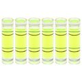 HARFINGTON 6pcs Small Cylindrical Bubble Level Vials 6.5x25.5mm PMMA Mini Horizontal Bubble Spirit Level Measuring Layout Tools for RV TV Picture Frame Hanging Tool Leveler - size: 6.5x25.5mm