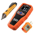 Klein Tools 80023P Tool Set, Home Inspector Tool Kit with Digital Moisture Meter, Non-Contact Voltage Tester, GFCI Outlet Tester, 3-Piece - style: Home Inspector Kit