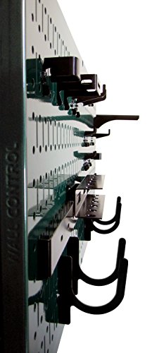Wall Control Pegboard Rack Horizontal Metal Pegboard Garage Tool Storage Pack - Two 32-Inch Wide x 16-Inch Tall Easy To Install Peg Boards (Green) - color: Green