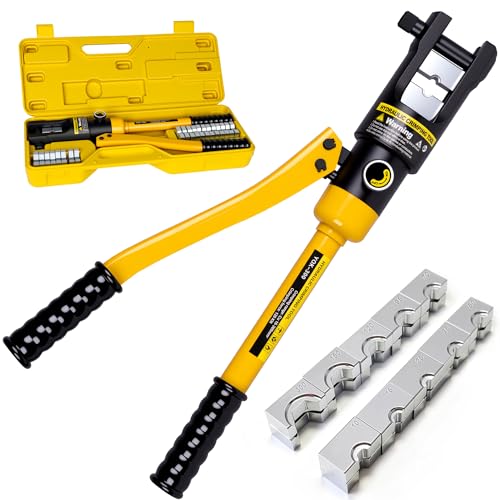 16 Tons Hydraulic Crimping Tool,9AWG to 600MCM battery cable crimper