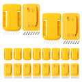 20pas Tool Holders and Battery Holder for Dewalt 20v Wall Mount Hanger Battery Drill Tool Storage Shelf for Milwaukee M18(Yellow) - color: Yellow