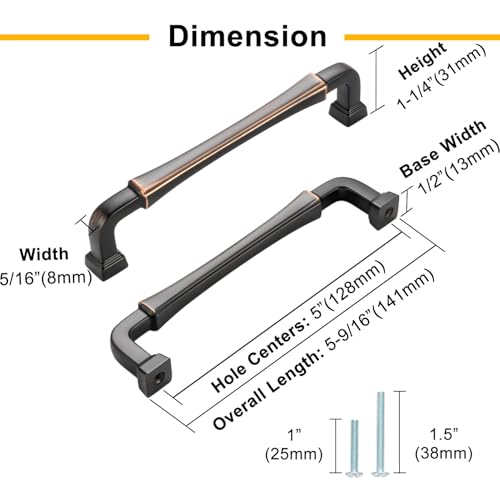 5 Inch Brushed Gold Cabinet Pulls Kitchen Handles 10 Pack 3175 - color: Brushed Gold, size: 5 In Hole Distance