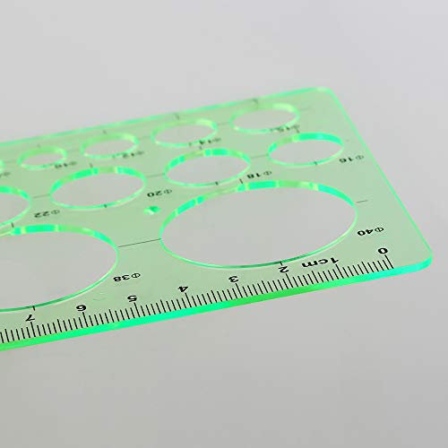 Angrox Geometric Drawings Templates Measuring Geometry Rulers 15 Pcs with 1 Pack File Bag for Design School Studying Office Building…