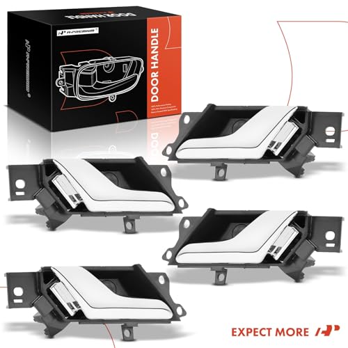A-Premium Inside Interior Door Handles - Front & Rear Side | Compatible with Chevrolet Captiva Sport 2012-2015 & Saturn Vue 2008-2010, Chrome, Set of 4 - style: Front and Rear
