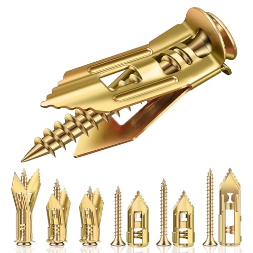 80PCS Self Drilling Drywall Anchors & Screws Kit, Zinc-Plated Metal - size: 80Pcs 3size Kit
