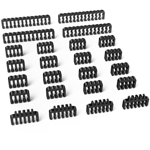 Sirlyr Black 24-PCS PSU Cable Combs Kit,24/12VHPWR/8Pin,3.5mm - color: Black