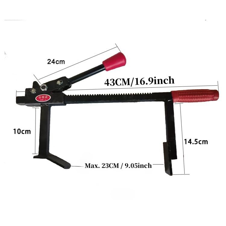 Manual Tire Spreader,Manual Tire Expander,High HardMetal High Hardness Heat Treatment Portable Tire Changer Tool Automotive Truck Tire Repair Kit Tools (Black 16.9 inch) - size: Black 16.9 inch