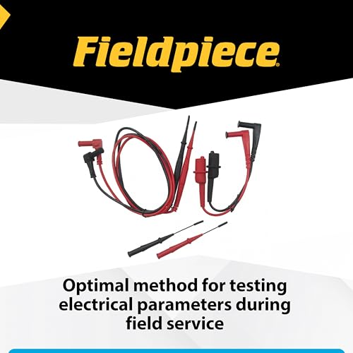 Fieldpiece ADK7 Deluxe Silicone Test Lead Kit – Professional HVAC/R Multimeter Lead Set with Gold-Plated Tips, Alligator Clip Extensions, and Extended Reach Molex Probes – High-Heat & Cold-Weather