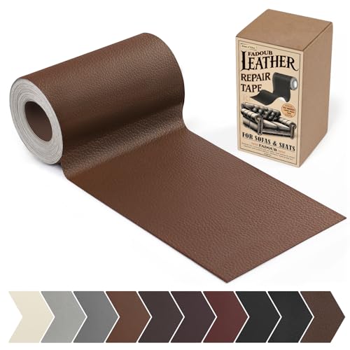 Leather Repair Patch, Leather Repair Tape for Furniture Brown - color: Brown, size: Litchi Grain 4 x 63 In