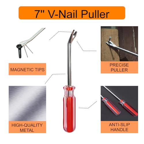 3Pcs Upholstery Staple Remover Nail Remover Tool Set Including Tack Pullers, Carpet Remover，Removing Staples from Construction Furniture Floor Wall Wooden