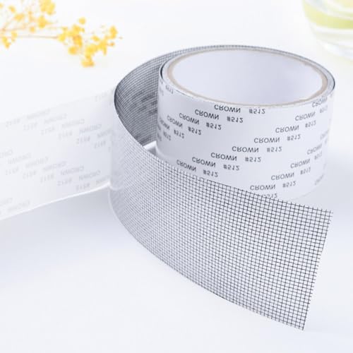 2026 New Strong Adhesive Screen Repair Tape, Screen Repair Kit Window Screen Repair Tape, Fiberglass Screen Tape Mesh Repair Suitable (5cm x 200cm) for mesh Doors and Windows Gray - color: Grey