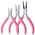 Mini Jewelry Pliers Set 3 Pcs Jewelry Making Tools Pliers Kit - style: Long Nose & Round Nose & Diagonal Pliers