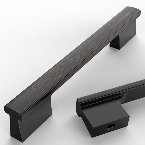 Asidrama 10 Pack 5 Inch(128mm) Oil Rubbed Bronze Cabinet Pulls Kitchen Cabinet Handles Cabinet Pulls Cabinet Hardware for Cupboard Drawer - color: Oil Rubbed Bronze, size: 5" Hole Center(128mm)