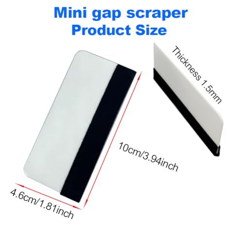 Black Felt Edge Squeegee Tool,Car Vinyl Film Wrapping Decal Glass Window Tint,Wallpaper Sticker Installation Spatula, Patching Putty Paint Flexible Small Plastic Scraper(White 10Pcs) - size: White 10PCS