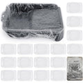 CroBlissful 20 Pcs 18 Inch Paint Tray Liners, Clear Plastic Pan Liners - size: 18 Inch