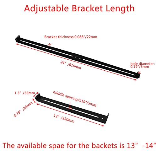 Drawer Repair Kit, Furniture Repair Accessory Bracket Middle Mount to Reinforce and Repair Breakage, for Wood/Particleboard/MDF Chest of Drawers - Screws Included