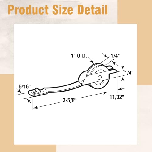 Lounsweer 4 Pcs 1 Inch Steel Screen Door Rollers Replacement, Bent - style: Bent