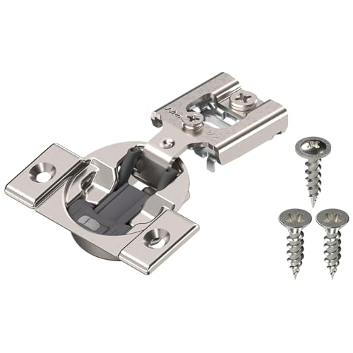 Blum 38N355BE08x10 Compact Soft-Close 1/2'' Overlay Blumotion Hinge, Nickel Finish (Pack of 10) - size: Pack of 10, style: Without Screws