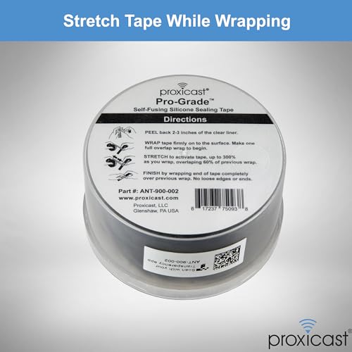 Proxicast Self Fusing Silicone Tape Waterproof - 1.5" x 15' Roll - Black - color: Black