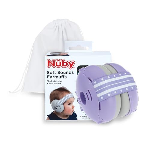 Nuby Soft Sounds Noise-Canceling Earmuffs with Travel Case - color: Purple