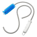 Flexible Drain Clog Remover Brush Double Head Extended Reach Cleaning Tool for Bathroom Kitchen and Sink Drains Blue - color: Blue, size: Large