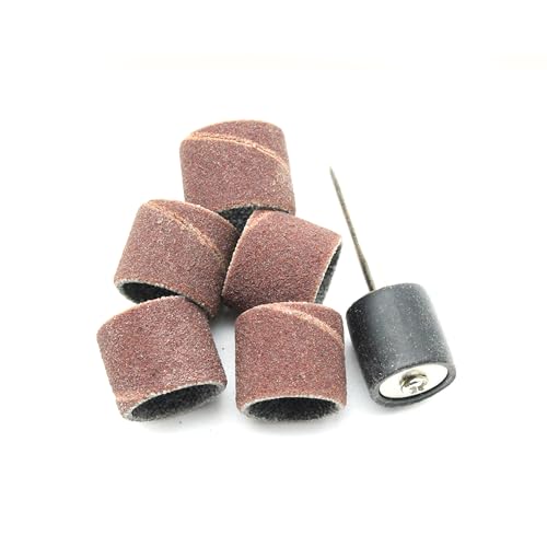 TEMO 100p 1/2" Grit 240 Fine Sand Drum w 2p Mandrel for Dremel Rotary Tool - size: 1/2" #240