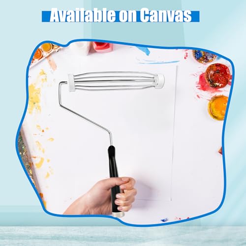 25 Pcs 9 Inch Paint Roller Frame Black Paint Roller 5 Wire Handle Brush Painting Supplies for Wall House Homes Repair Tools
