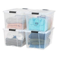 IRIS USA 4-Pack 72 Quart Storage Bins with Lids, Clear - color: Clear, size: 72 Qt, style: 4 Pack