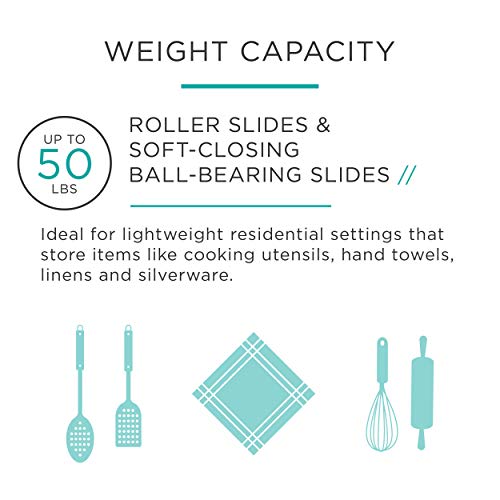 Liberty D68812C-W-TX 12 Bottom Mount Drawer Slide