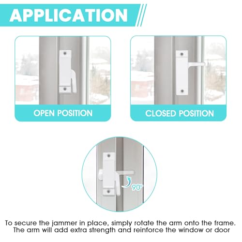 5PCS F2590 Window Sash Locks, White Sliding Window Latches - color: White