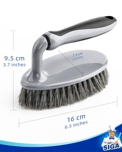 MR.SIGA Heavy Duty Scrub Brush with Comfortable Grip for Bathroom Shower