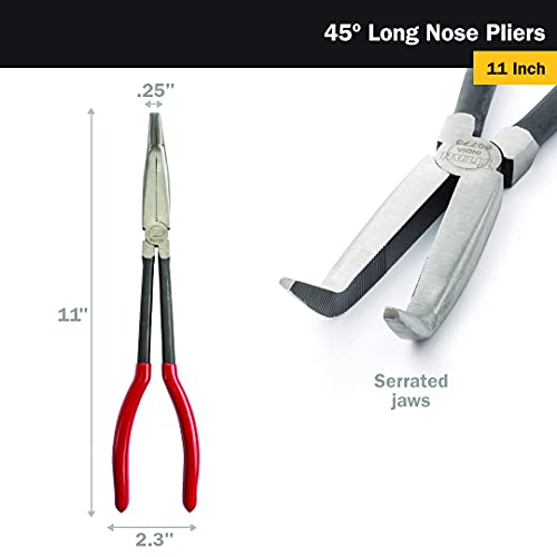 Titan 60773 11-Inch 45-Degree Long Nose Pliers - size: One Size